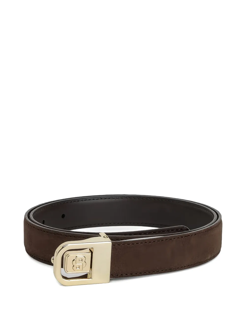  Boss Logo-detail Buckle Belt - Brown 
