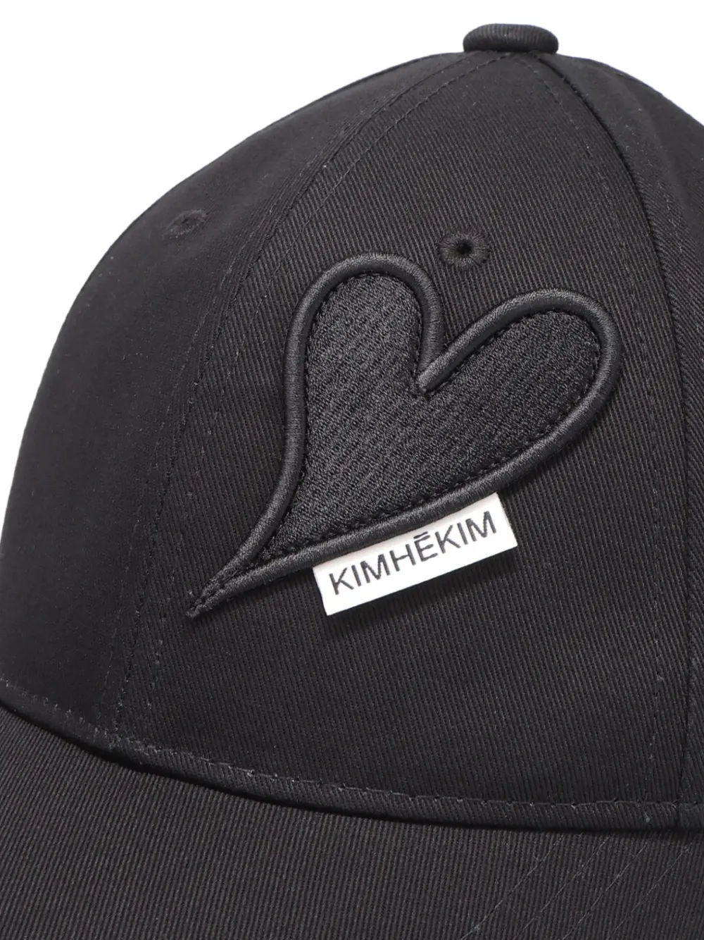  Kimhekim Heart Appliqué Hat - Black 