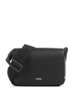 BOSS レザーショルダーバッグ | ブラック | FARFETCH JP