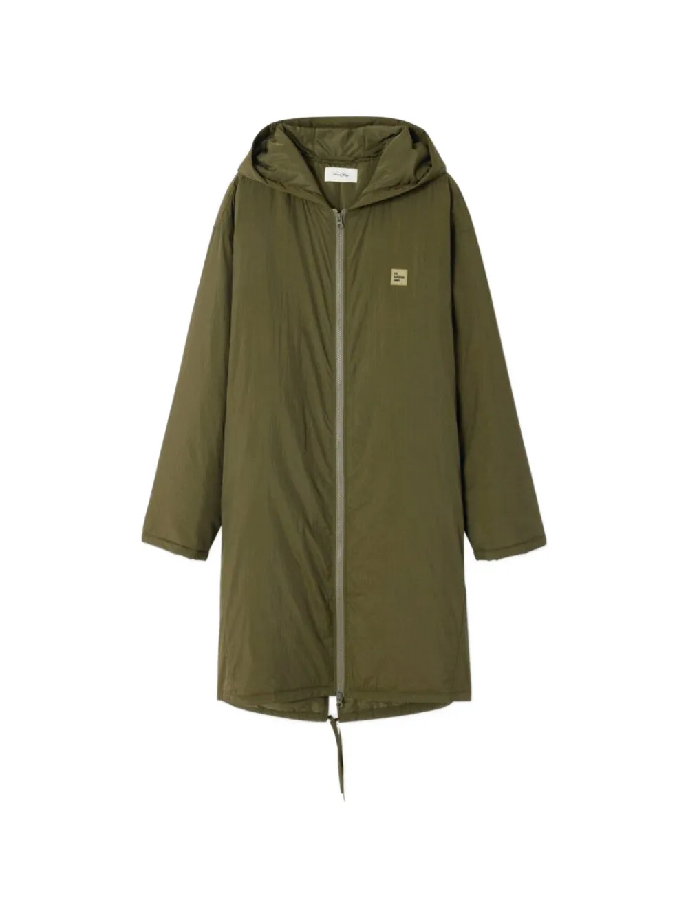 American Vintage Zotcity logo-patch hooded parka - Verde