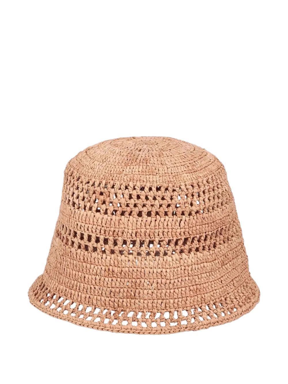 Chloé Sunset logo-patch raffia bucket hat - Toni neutri