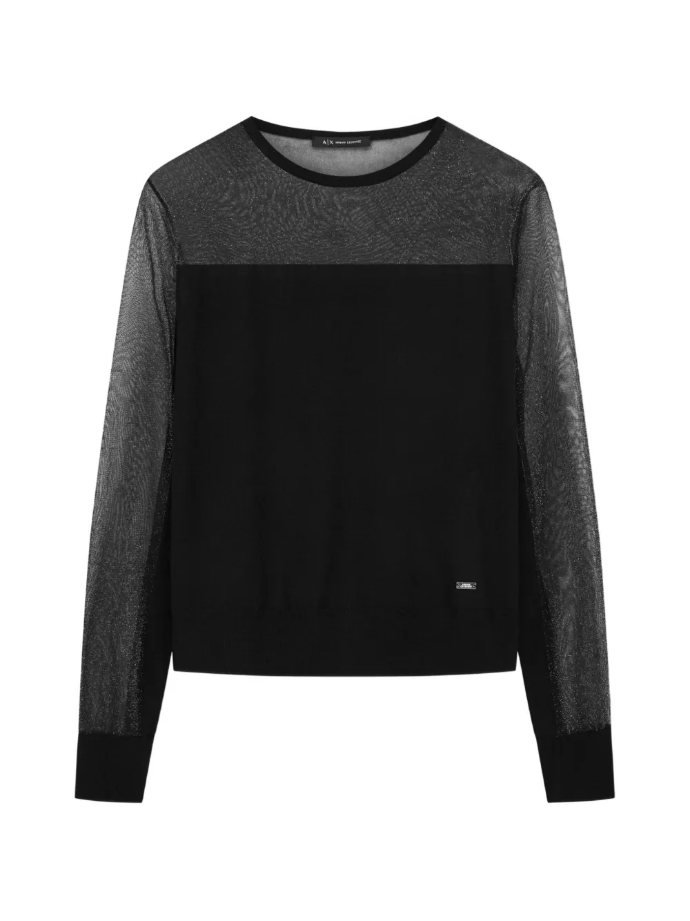 Armani Exchange see-through long-sleeve sweater - Nero