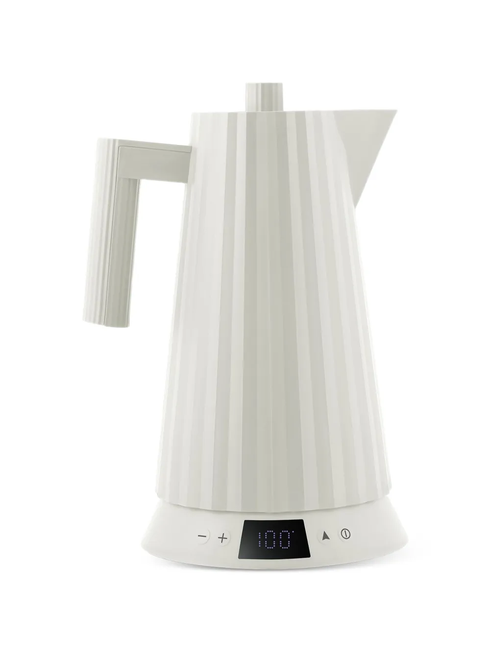 Alessi Plissé ribbed electric kettle (1.7l) - Bianco
