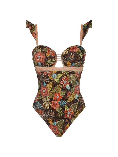 Del Maar Yanqay floral ruffle swimsuit