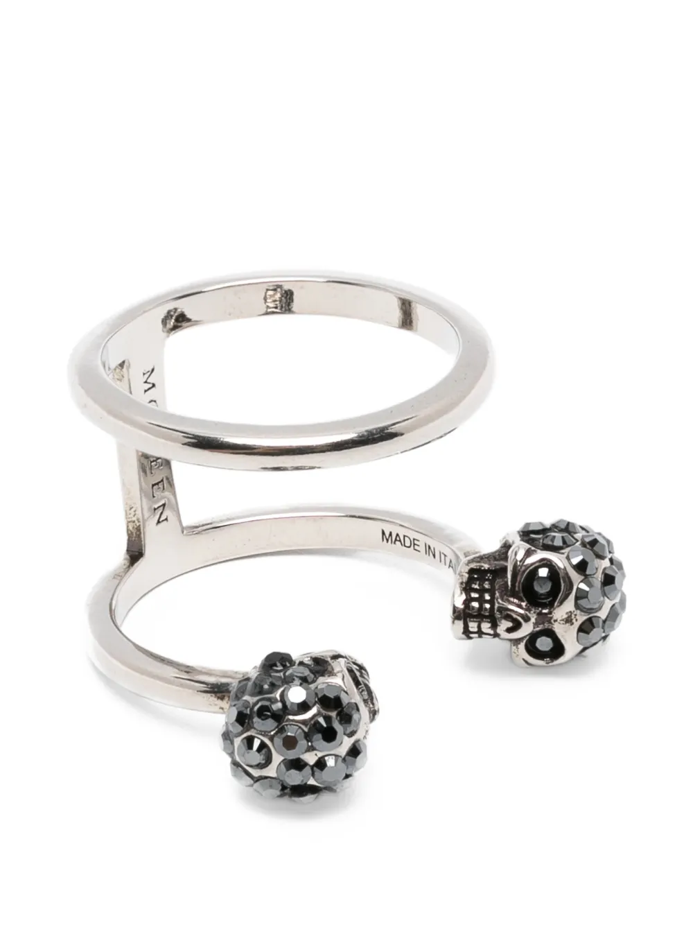 Alexander McQueen skull-embellishment ring - Silber