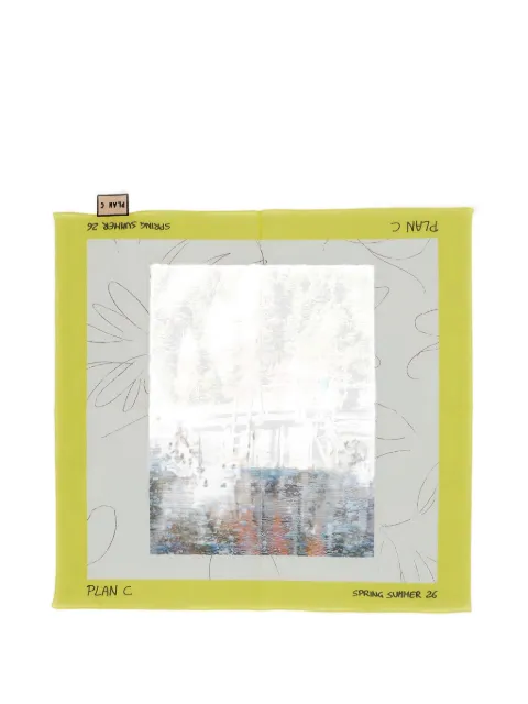 Plan C printed square scarf