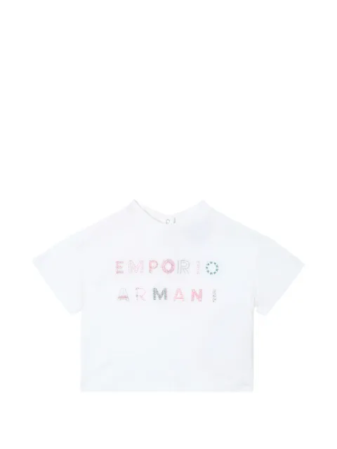 Emporio Armani Kids playera con bordado