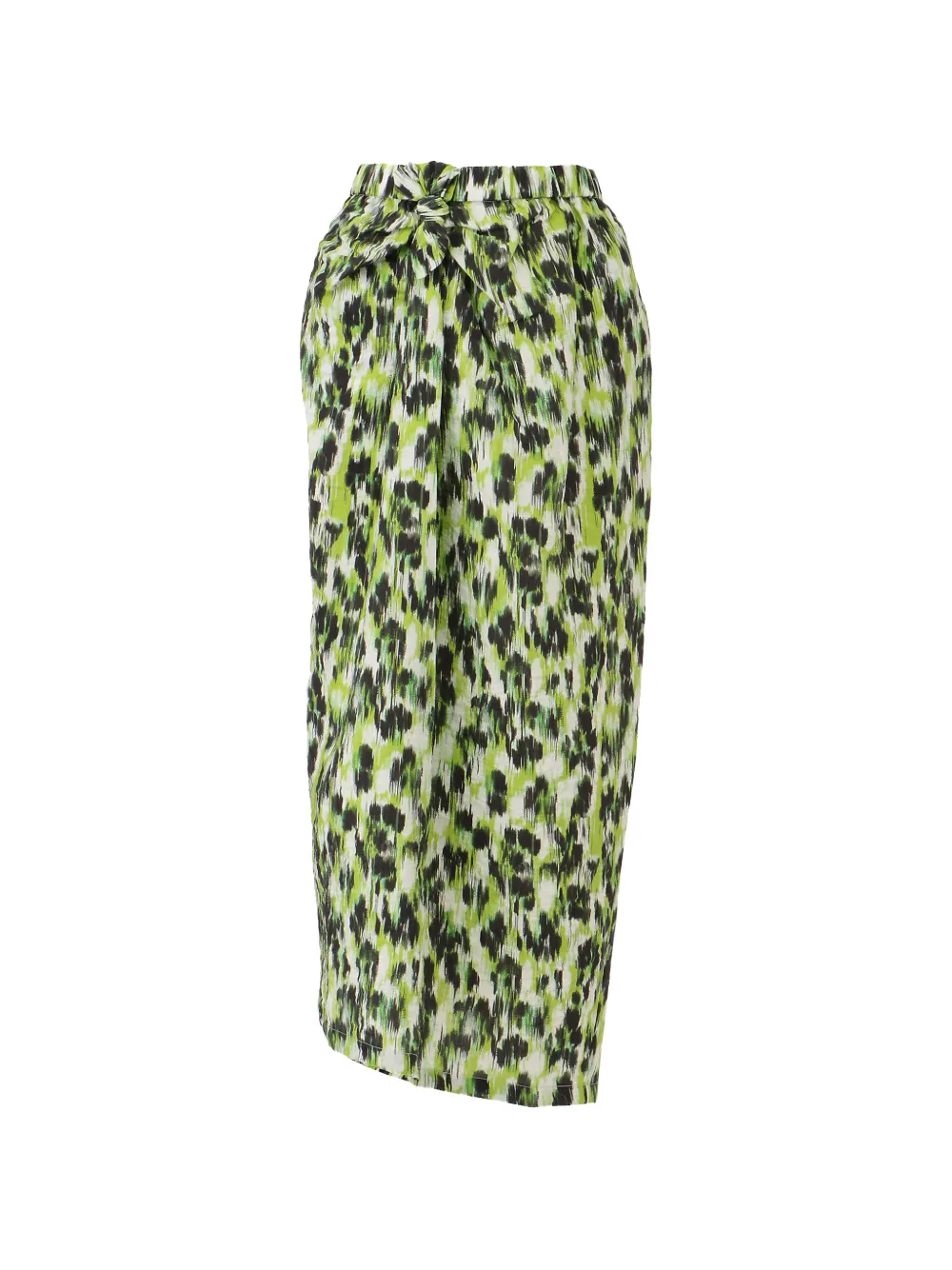 Christian Wijnants tie-waist printed midi skirt - Verde