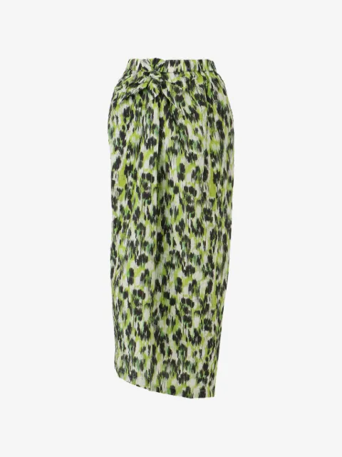 Christian Wijnants tie-waist printed midi skirt