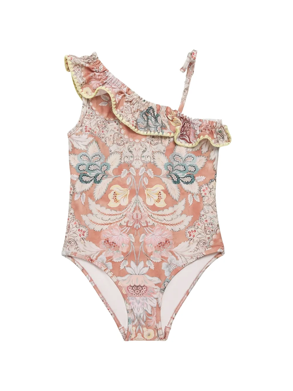 ZIMMERMANN Kids ruffled floral swimsuit - Arancione