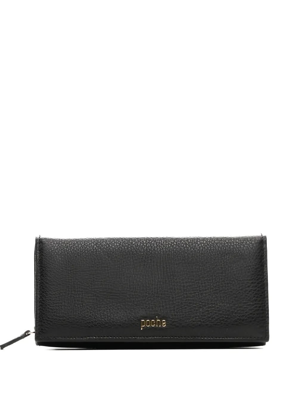 Poche Paris Logo-detail Leather Wallet In Black