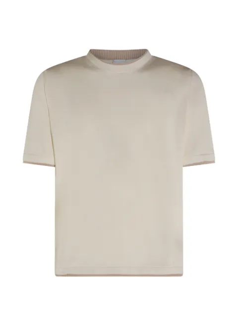 Eleventy ribbed-trim T-shirt