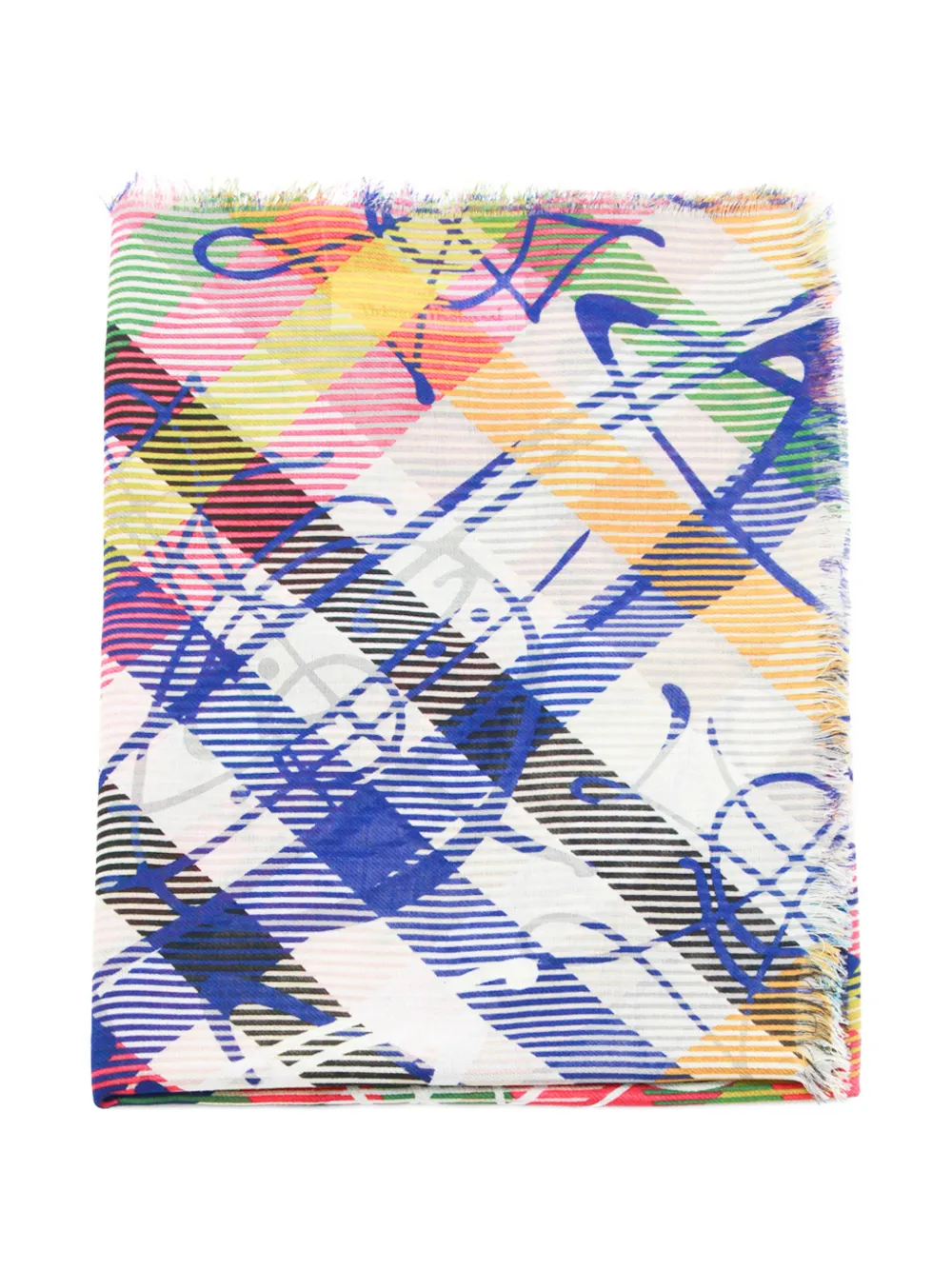 Vivienne Westwood plaid-print scarf - Blu