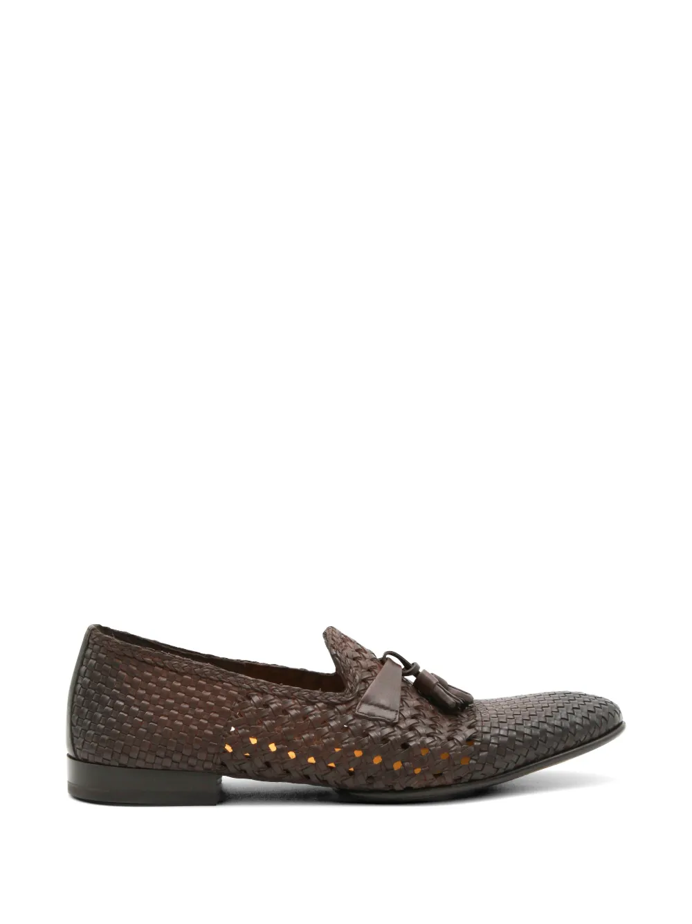 Doucal's woven tassel loafers - Marrone