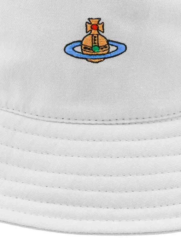 Vivienne Westwood Embroidered Bucket Hat | White | FARFETCH ZA