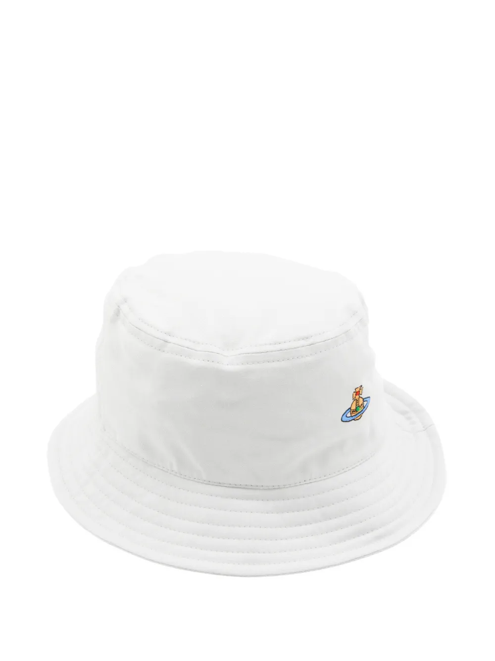 Vivienne Westwood Vissershoed met geborduurd logo Wit