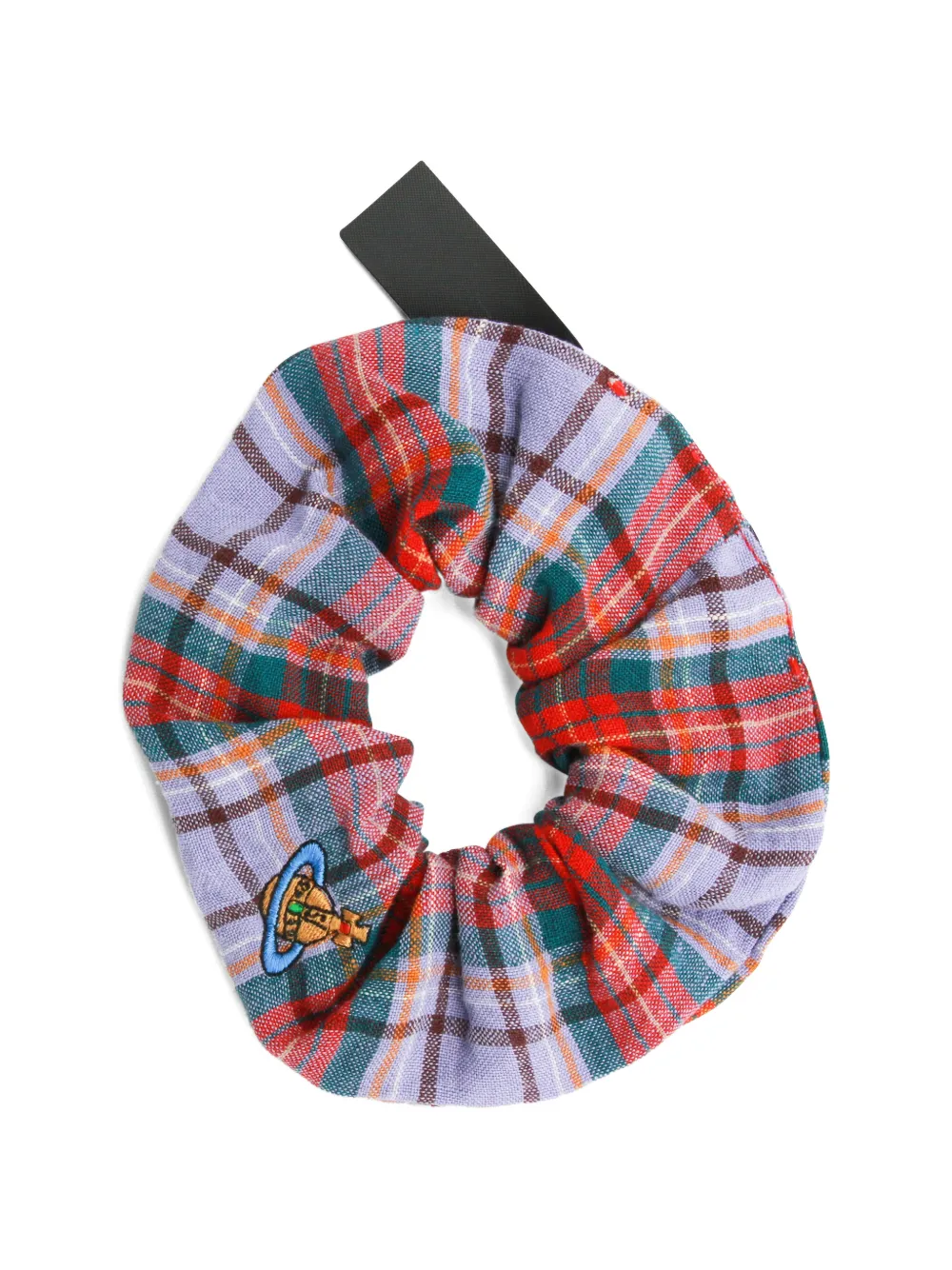 Vivienne Westwood embroidered plaid scrunchie - Viola