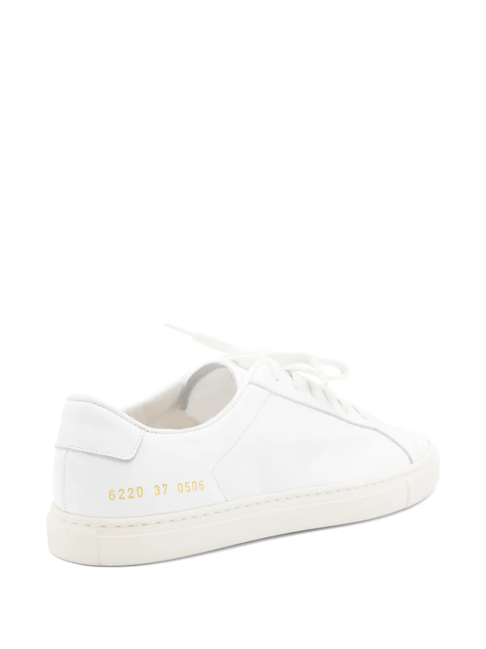 Common Projects lace-up leather sneakers Wit