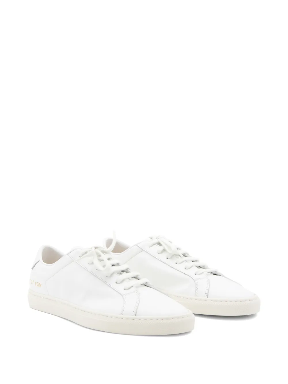 Common Projects lace-up leather sneakers Wit