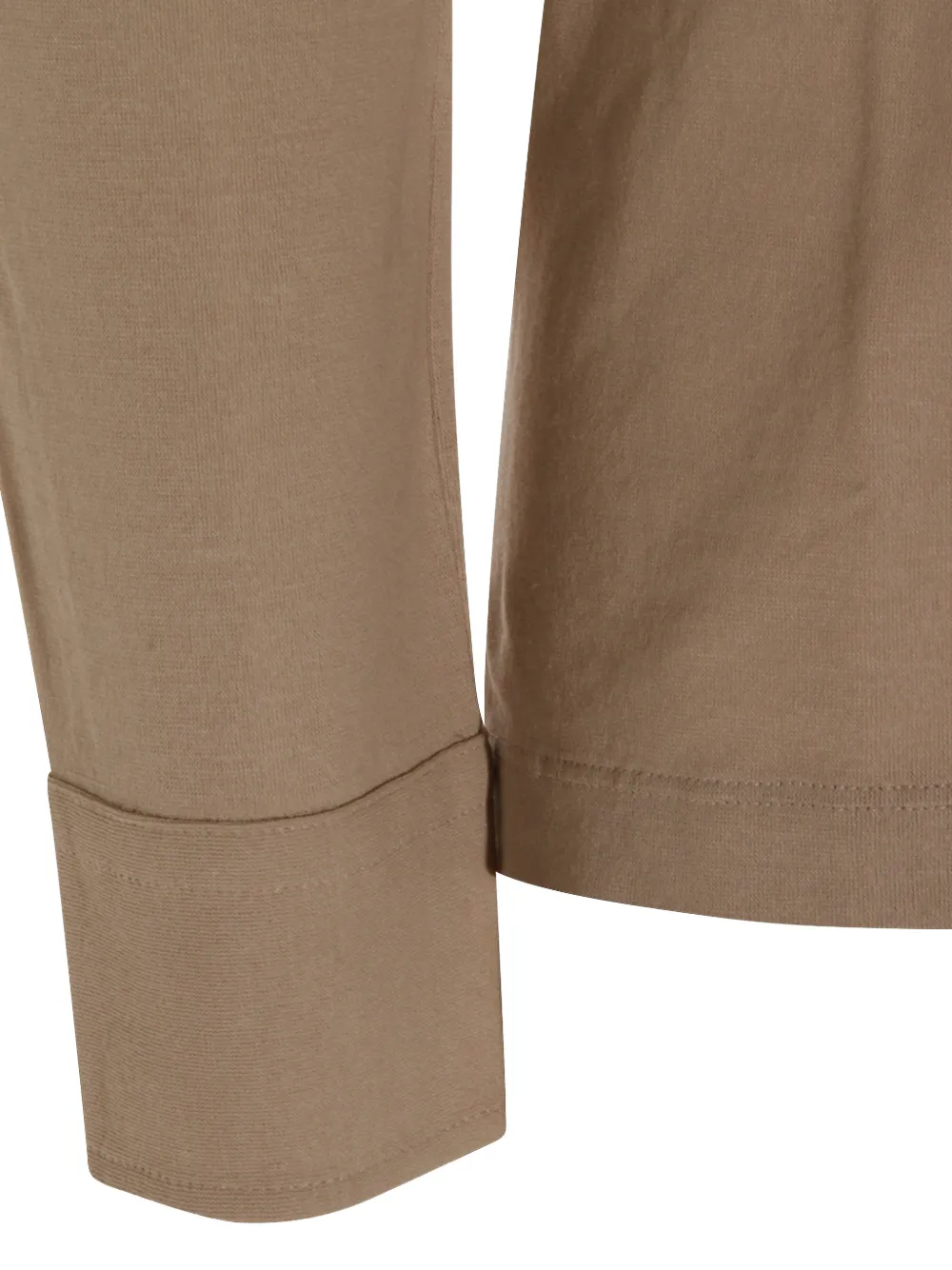 Zanone Poloshirt met lange mouwen Beige