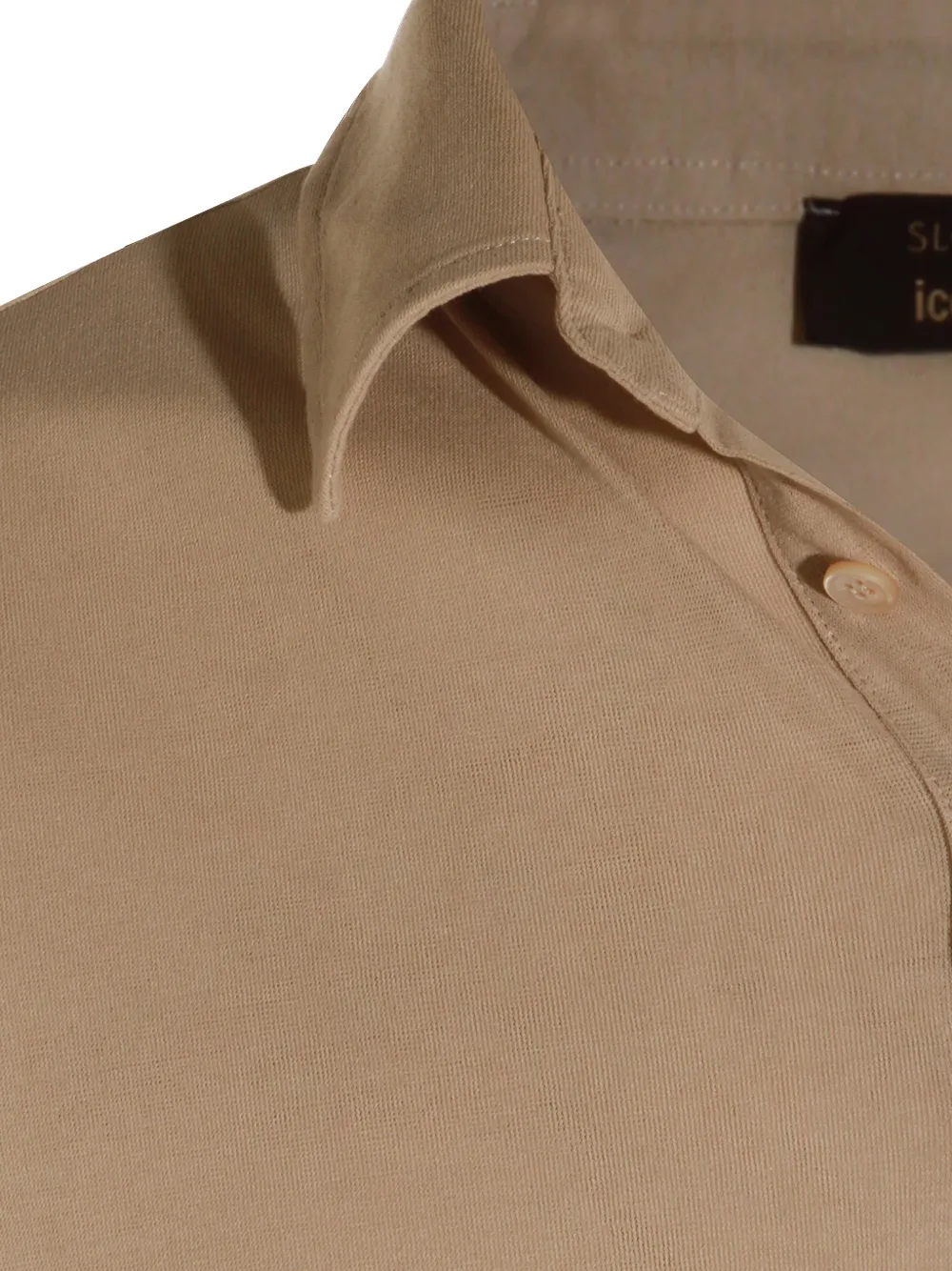 Zanone Poloshirt met lange mouwen Beige