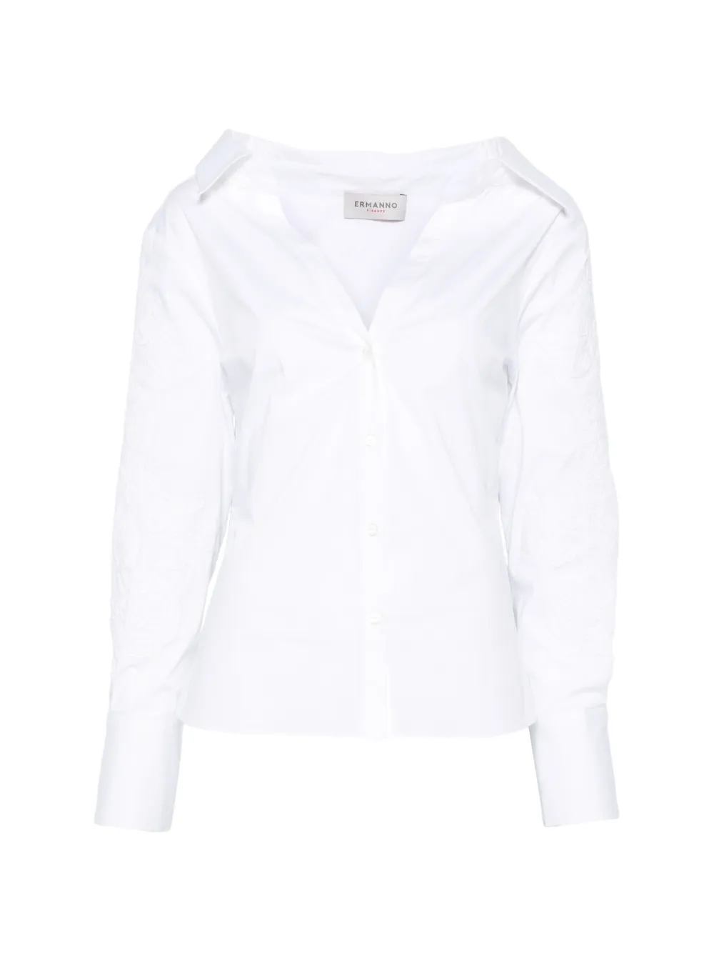 ERMANNO FIRENZE embroidery collared shirt - White