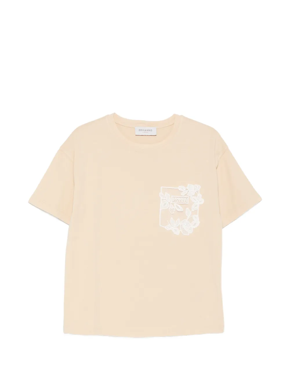 ERMANNO FIRENZE floral-pocket T-shirt - Toni neutri