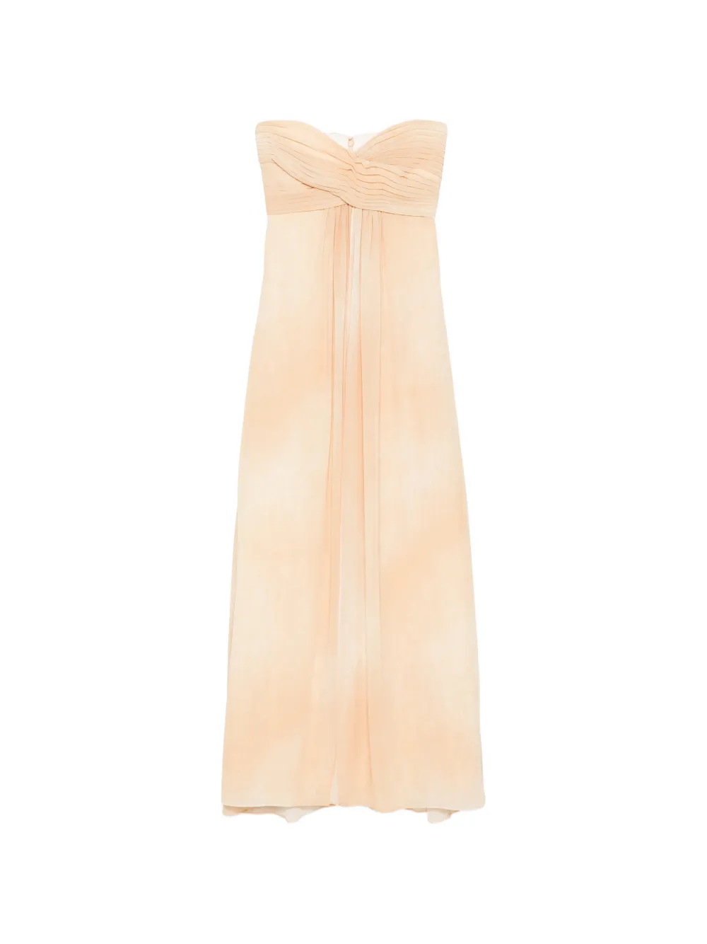 ERMANNO FIRENZE pleated strapless maxi dress - Giallo