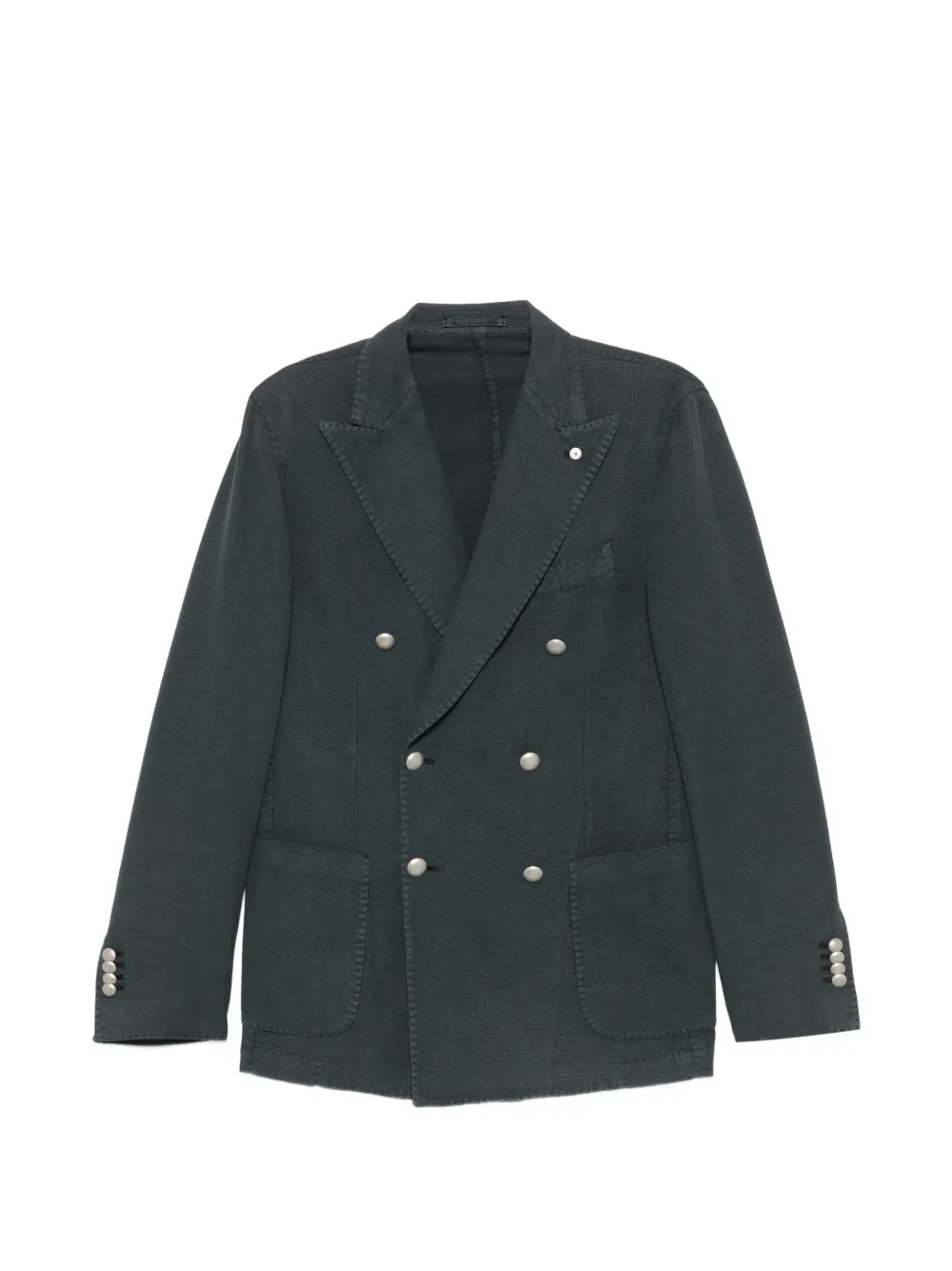 L.B.M. 1911 double-breasted peaked-lapels blazer - Grigio
