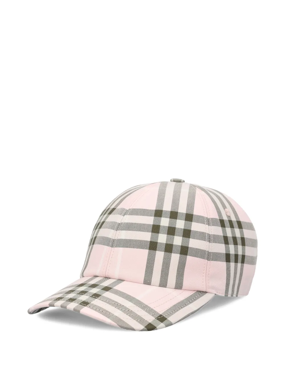  Burberry Nova Check Cotton Baseball Cap - Pink 
