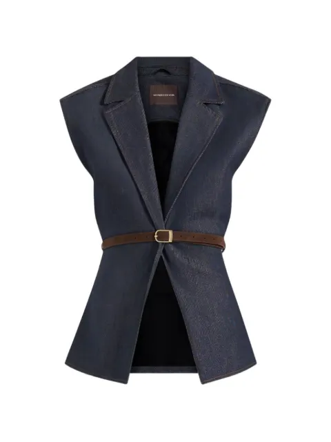 Manière De Voir Linda wide-shoulder belted waistcoat