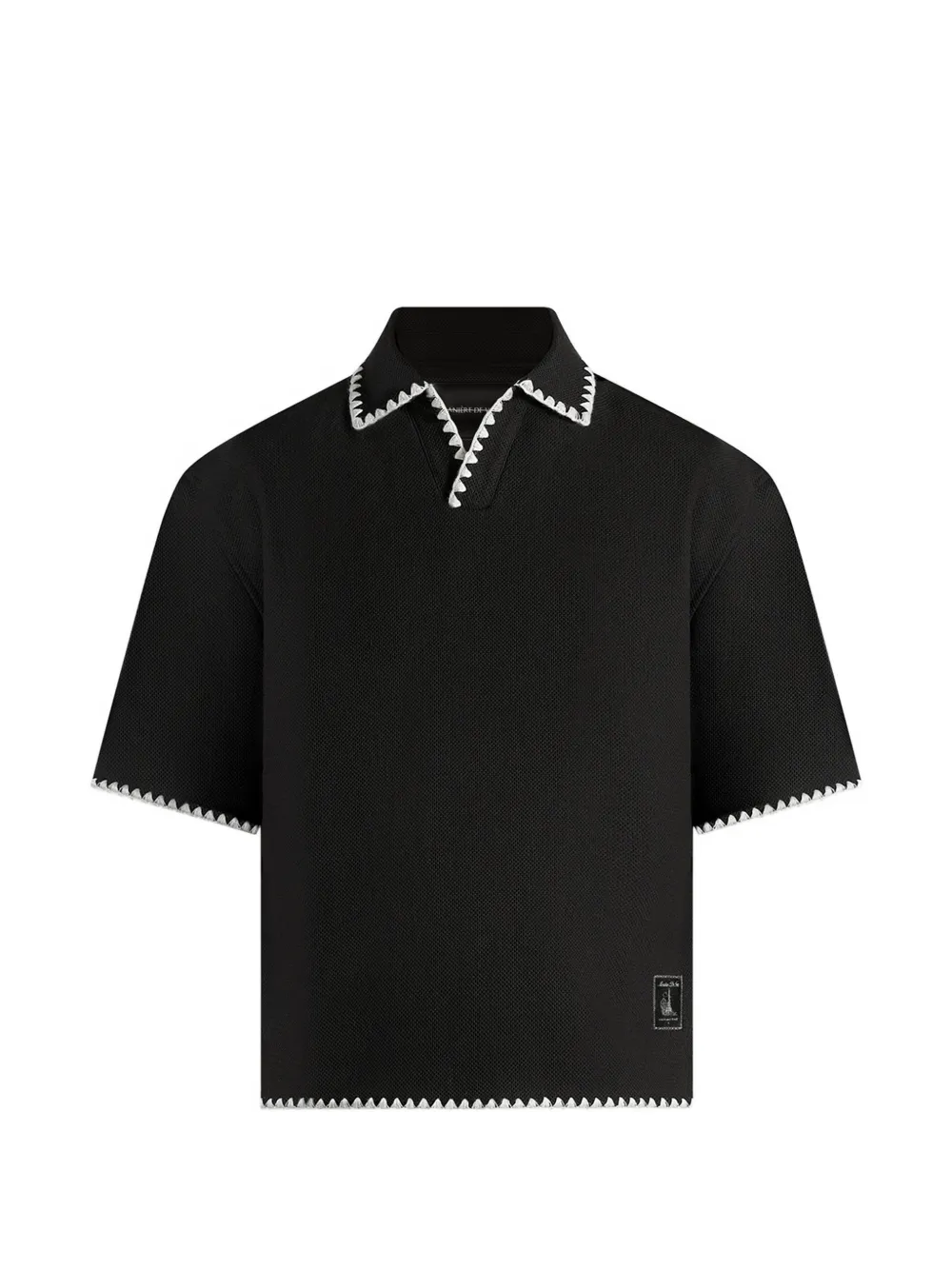 Manière De Voir Lenny boxy polo shirt - Nero
