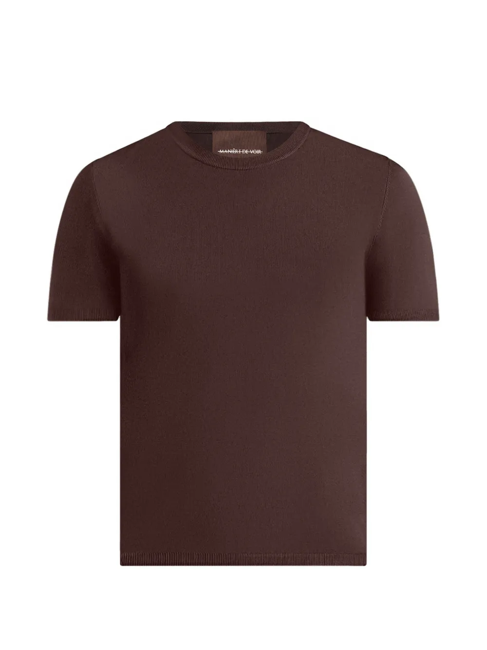 Manière De Voir Ellis luxe knitted T-shirt - Marrone