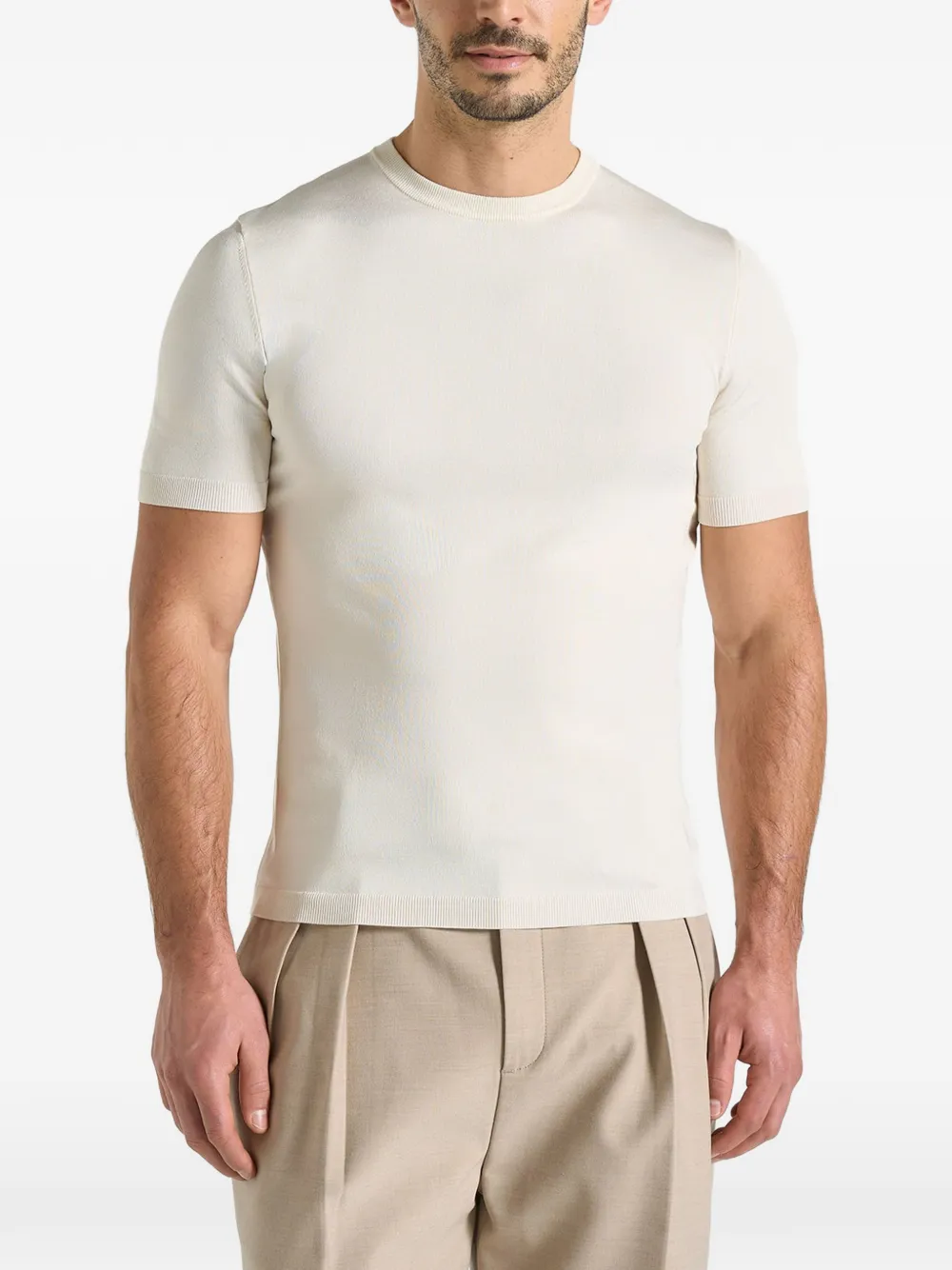 Manière De Voir Ellis knitted T-shirt - Nude