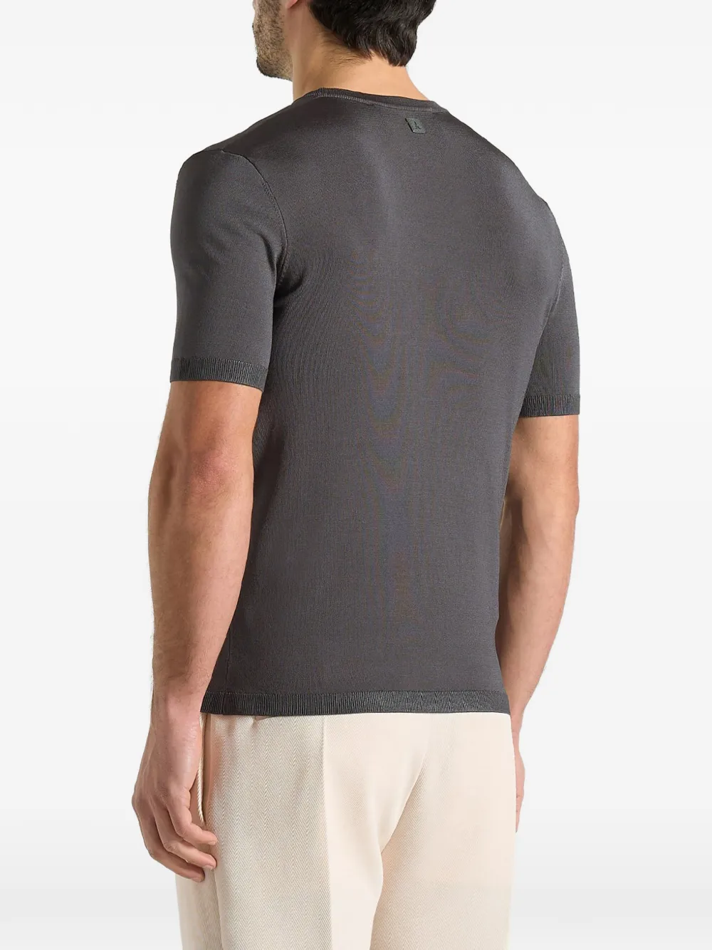 Manière De Voir TS010 luxe gebreid T-shirt Grijs
