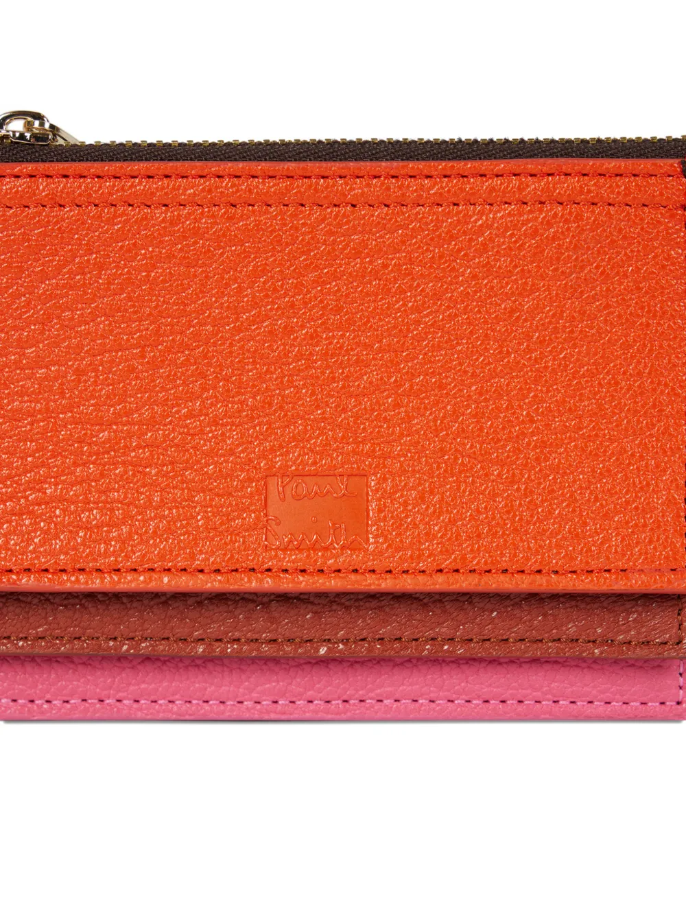 Paul Smith Concertina pasjeshouder met rits Oranje