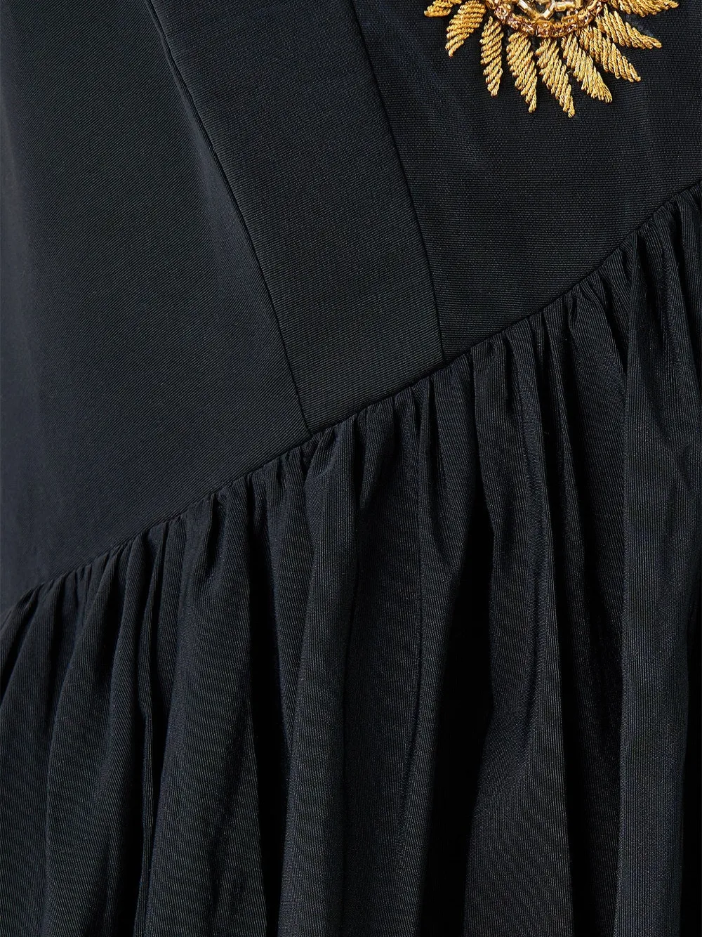 Camilla Maxi-jurk met ruches Zwart