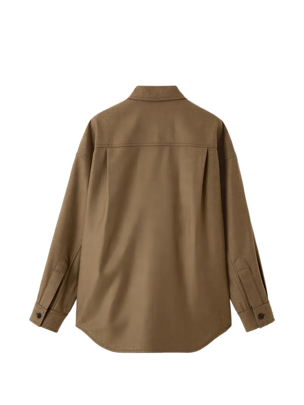  Loro Piana Darby Chest-pockets Button Shirt Jacket - Brown 