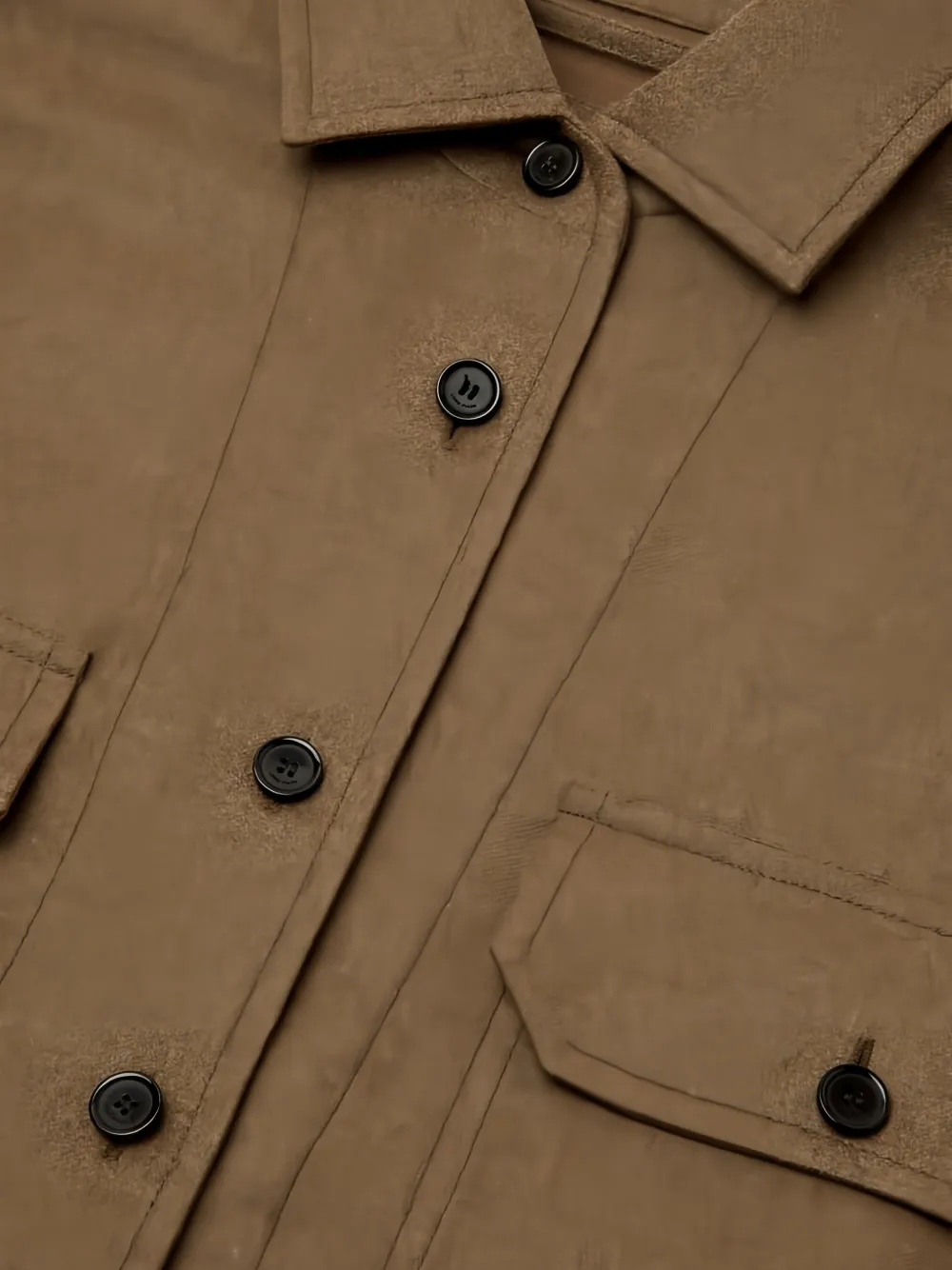  Loro Piana Darby Chest-pockets Button Shirt Jacket - Brown 