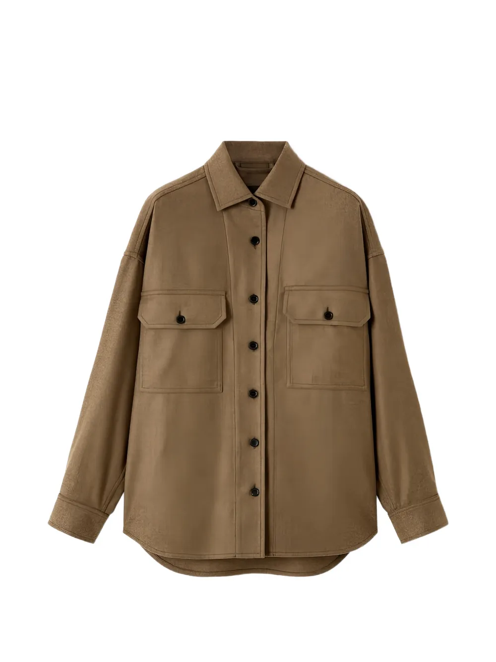 Loro Piana Darby chest-pockets button shirt jacket - Marrone
