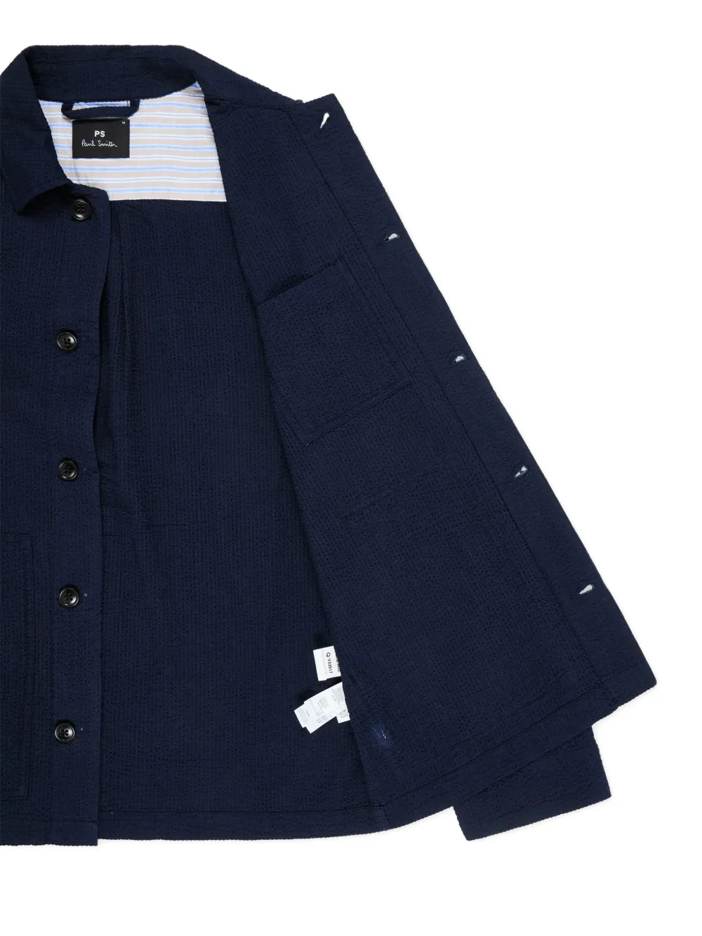 PS Paul Smith Shirtjack met knopen en textuur Blauw