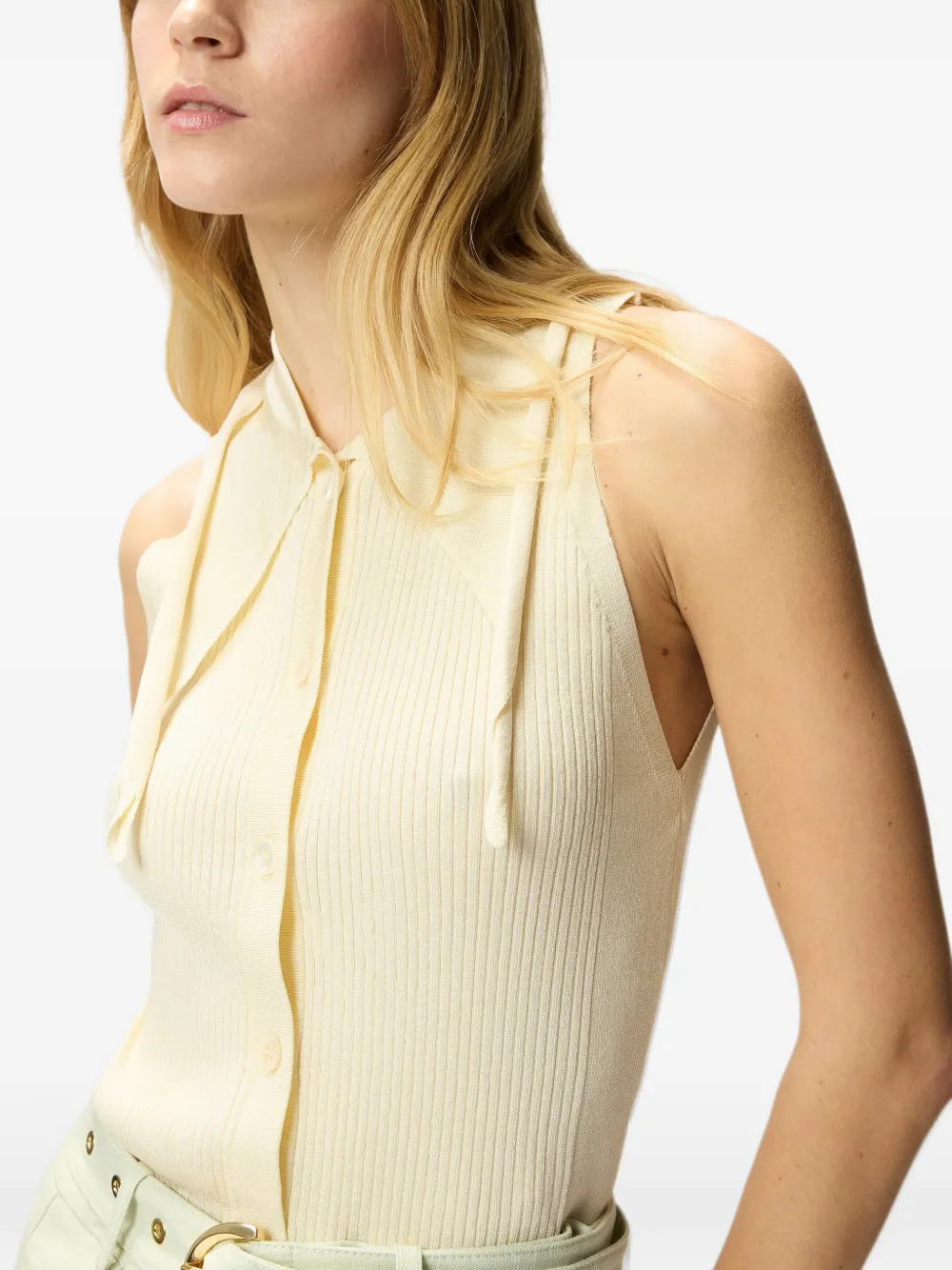 PINKO Button-up top Beige