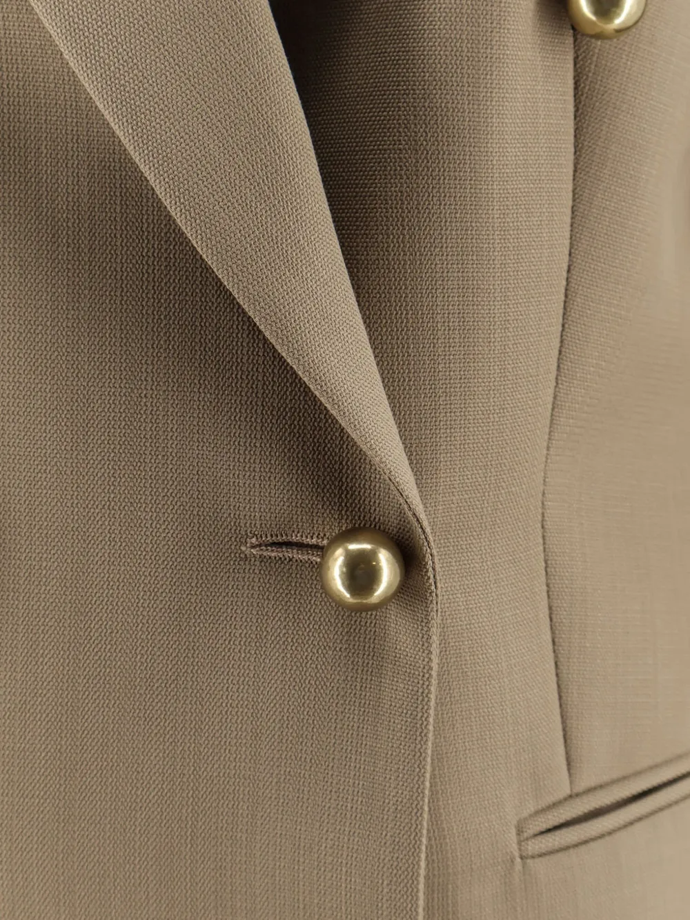  Seafarer Betty Peaked-lapel Double-breasted Wool Blazer - Neutrals 