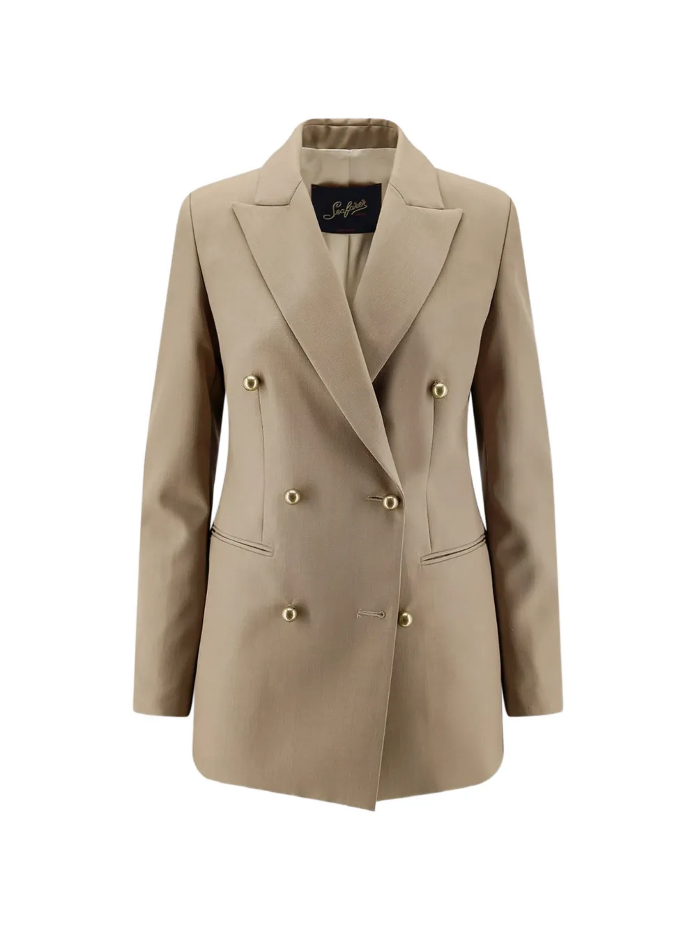 Seafarer Betty peaked-lapel double-breasted wool blazer - Toni neutri