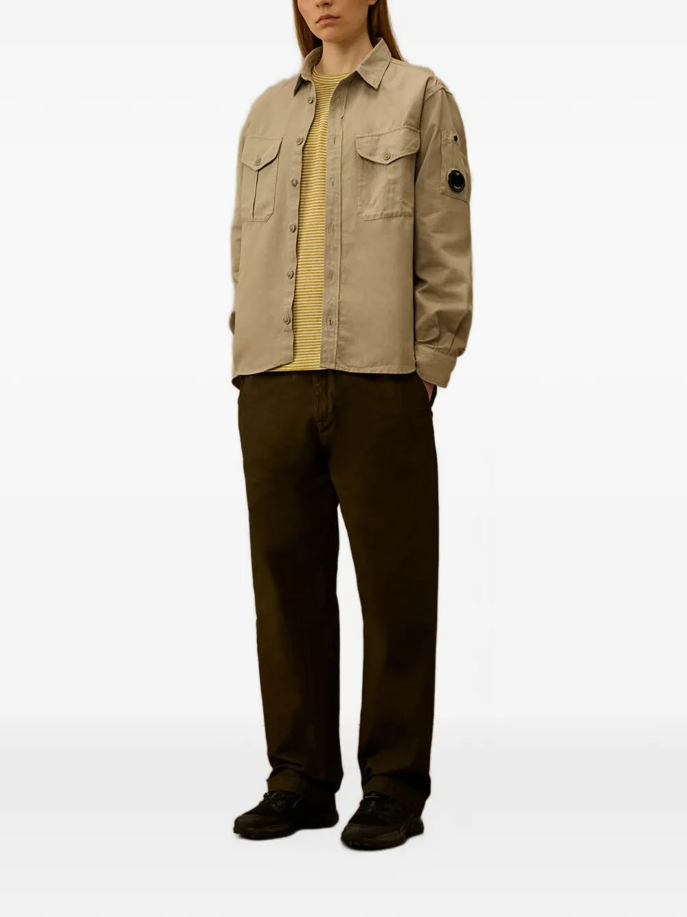 C.P. Company Overhemd met borstzak Beige