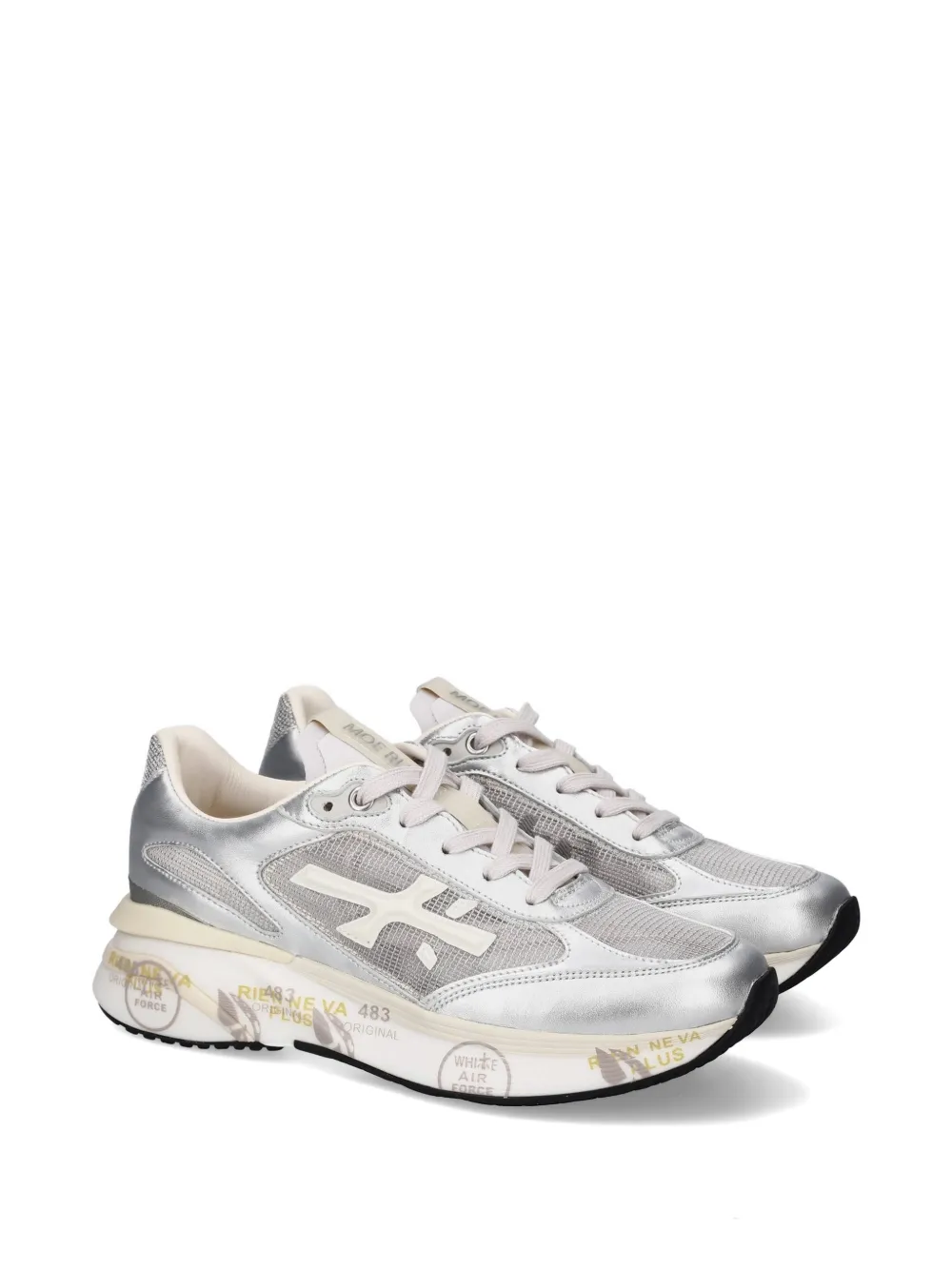 Premiata Sneakers met mesh vlakken Zilver