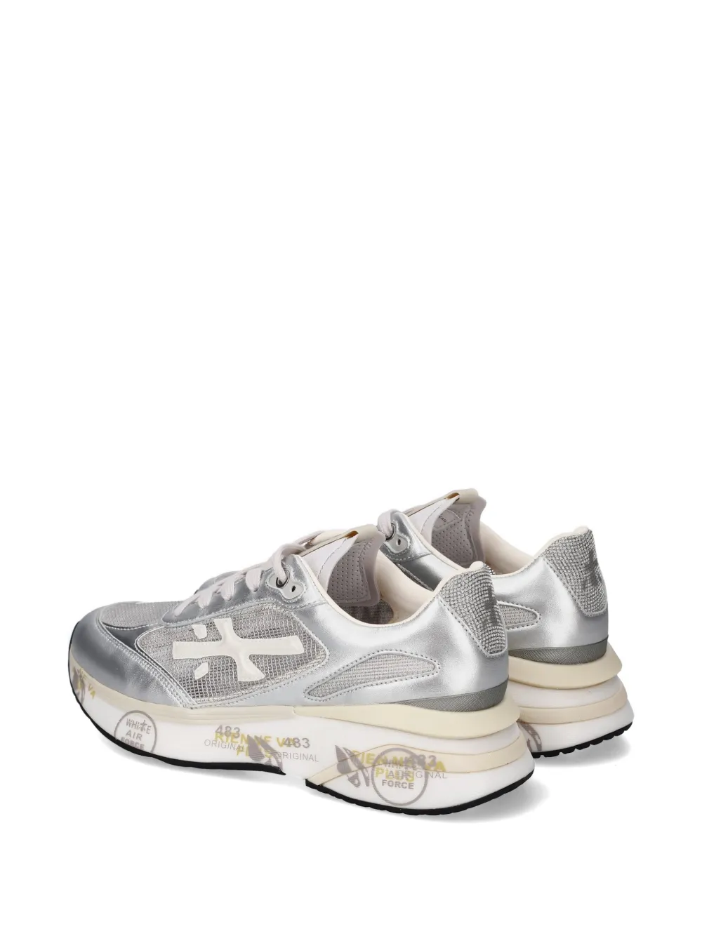 Premiata Sneakers met mesh vlakken Zilver