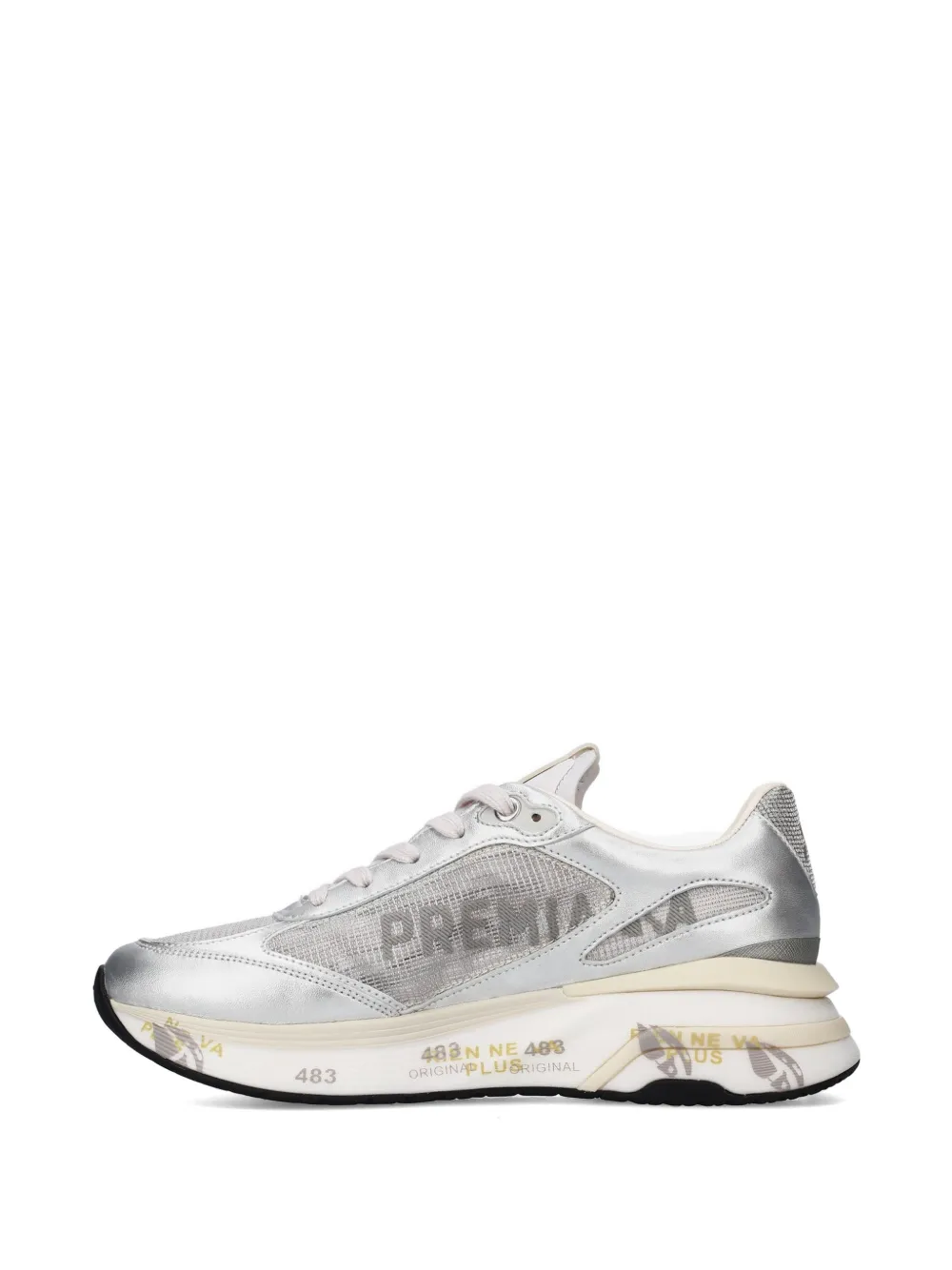 Premiata Sneakers met mesh vlakken Zilver