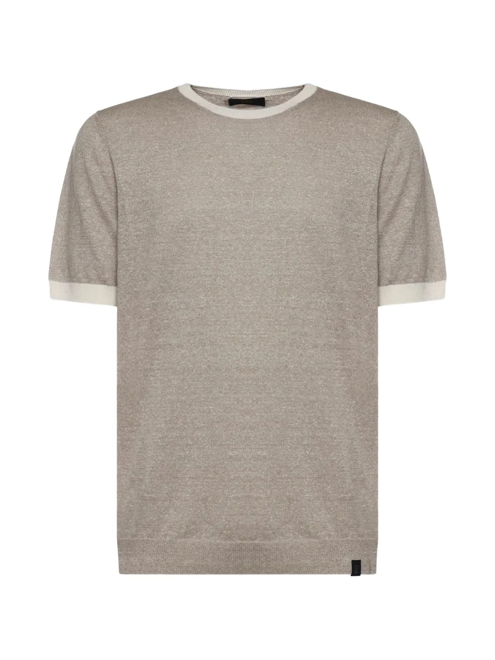Fay ribbed-trim crew-neck T-shirt - Toni neutri