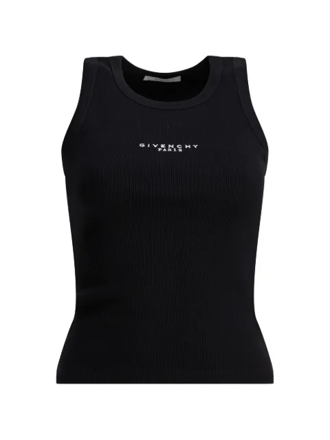 Givenchy haut ajusté en coton côtelé avec détail de logo